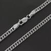 Gin's Sterling Silber 925 Doppelte Panzerkette Kettenlänge Kette Allein [Shinjuku Kura] 2-seitige Kette, ca.. 3,5 mm Breite, 45-60 cm (50 cm), Halskette, Herren &