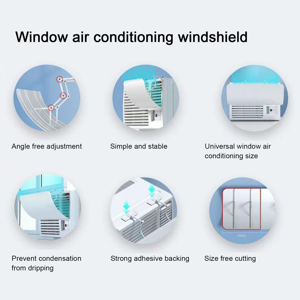 Air Conditioner Deflector For Casement Wind Deflector Air Deflector 53 * 27 Cm AC Deflector Wall Unit Deflector