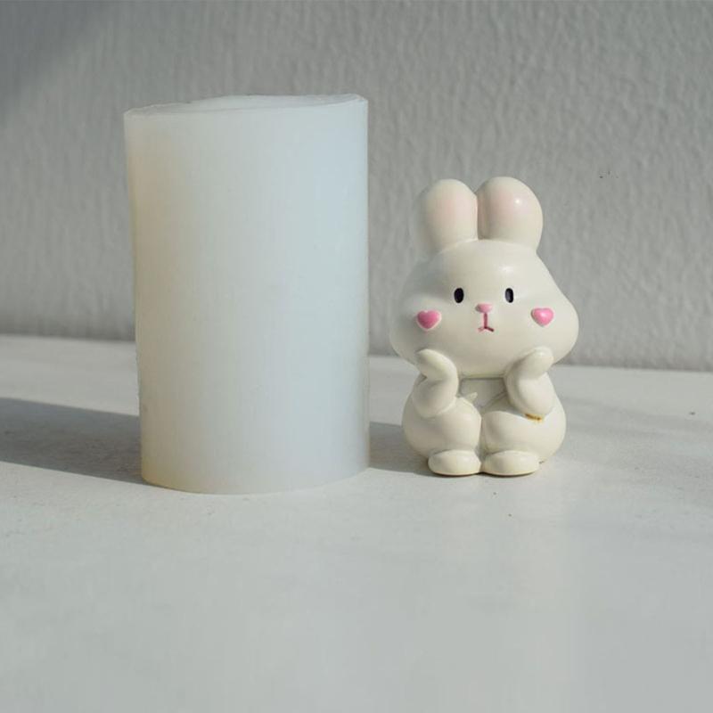 Cartoon Rabbit Chocolate Silicones Molds Cute Rabbit Fondant Decors Molds for DIY Decoration Making Soap Candle