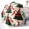 1pc Sturdy 8-Bone Auto Umbrella, Festive Christmas Tree Umbrella, Digital Printed, Foldable Umbrella for On-the-Go Outdoor Use