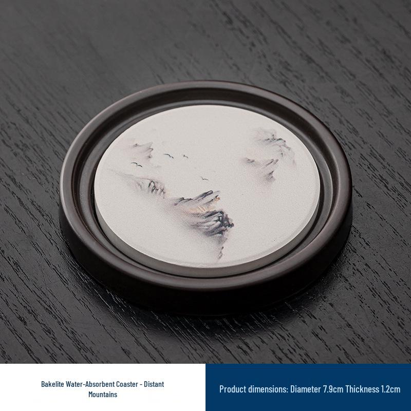 Bakelite Tea Cup Coaster & Holder - Creative Gongfu Ceremony Accessory & Heat Insulation Pad for Office & Home Use