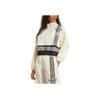 Adidas Originals Striped Stand Collar Loose Fit Zip Long Sleeve Jacket Women Jackets Off-White JD0096