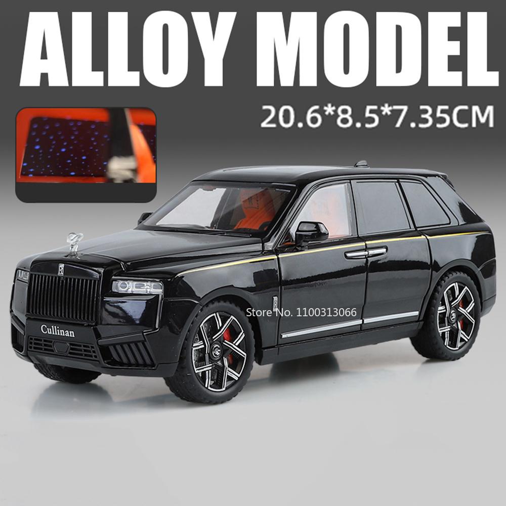 1:24 Rolls Royce Cullinan Spectre Cars Toys Models Alloy with Light Sound Miniature Car Wheel Steering Vehicles Model Ornament