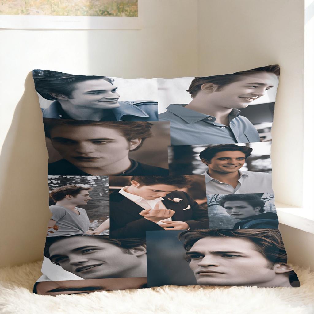 Edward Cullen Pillow Cover  Retro Trendy Pillow Case For Couch Sofa Bedroom Comfy Cushion Cover Birthday Present