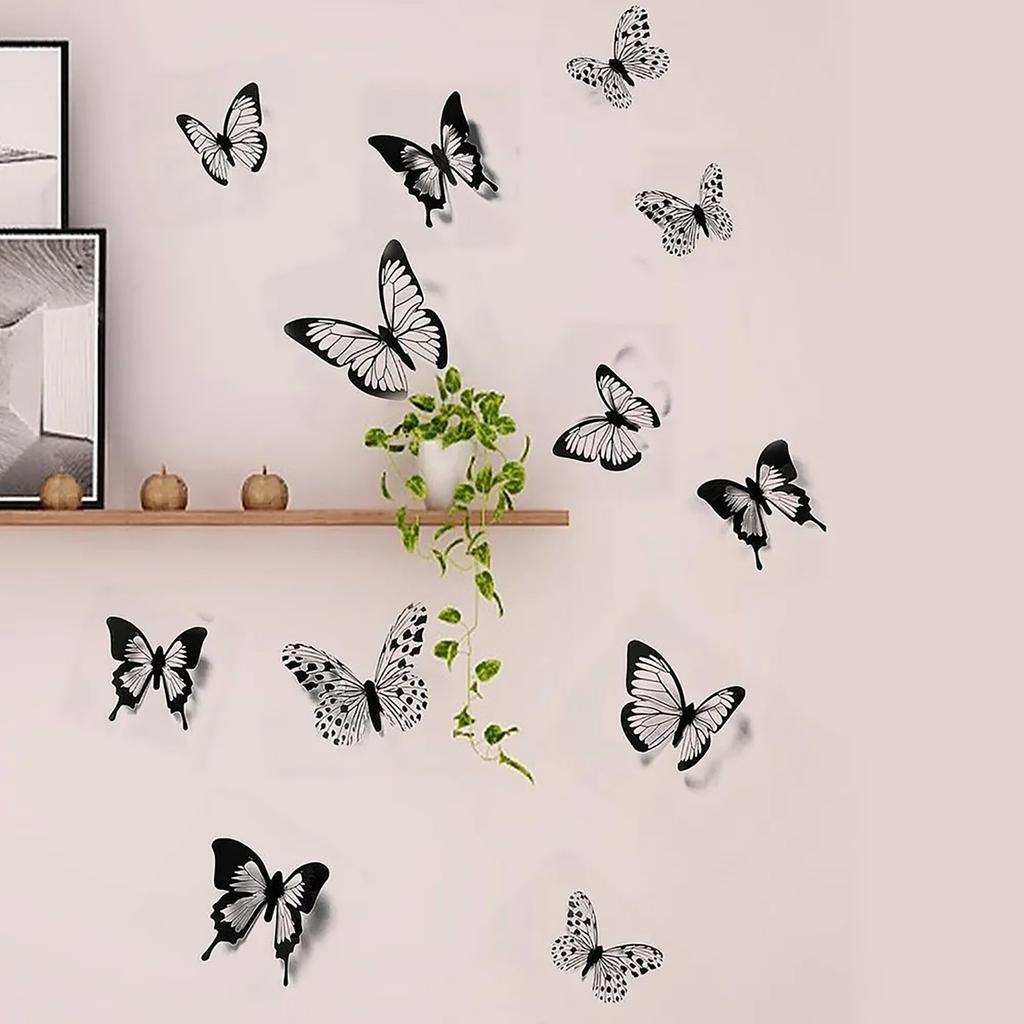 Metall Hohl Schmetterling Simulationsschmetterling Dreidimensionale Textur Heim Wandaufkleber