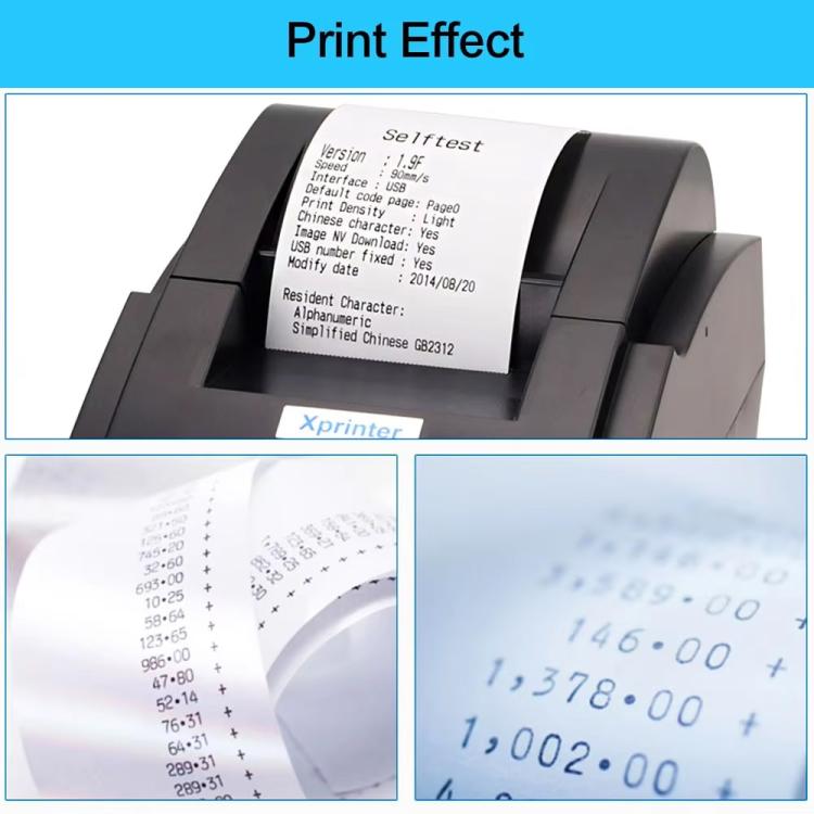 Impresora de recibos térmica Xprinter XP58IIH de 58 mm