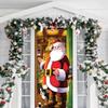 1PC Christmas Door Hanging Christmas Decorations Blanket Atmosphere Background Cloth Party Supplies Polyester