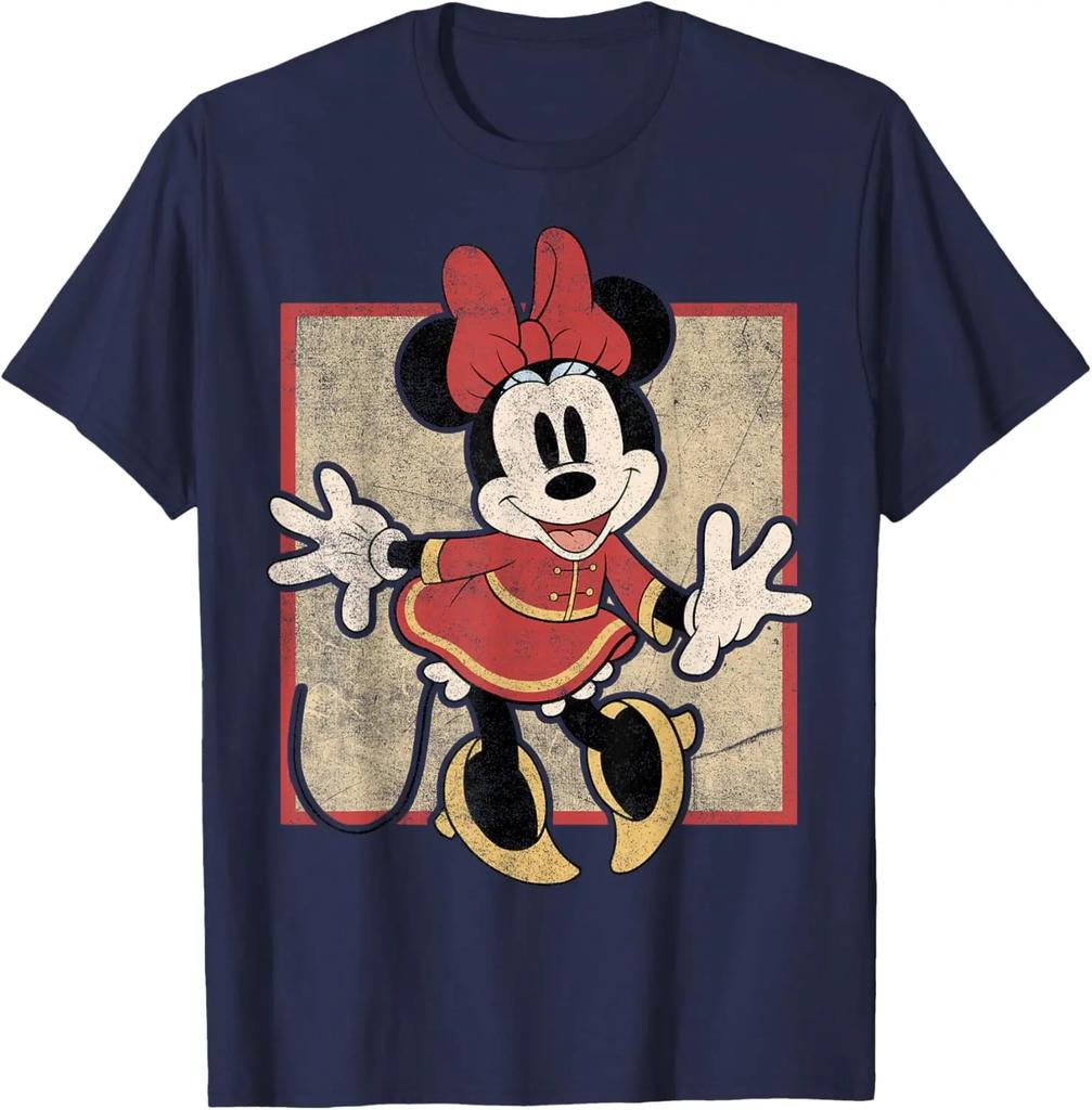 Hot Fashion Casual Disney Mickey and Friends Lunar New Year Minnie Vintage T-Shirt S-4XL Summer