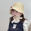 Mushroom Pattern Kids Warm Knitted Hat Soft Toddler's Plush Knitted Hat  Outdoor Activities
