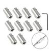 10PCS Stainless Steel 304 Hand Screw Wire Rope Clip Clamp Fit with Hexagon Grub Bolts Buckle for 2 3 4 5 6 8 10mm Cable