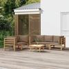 VidaXL Garden Lounge Set 6 Pcs with Taupe Cushions Bamboo 3155122