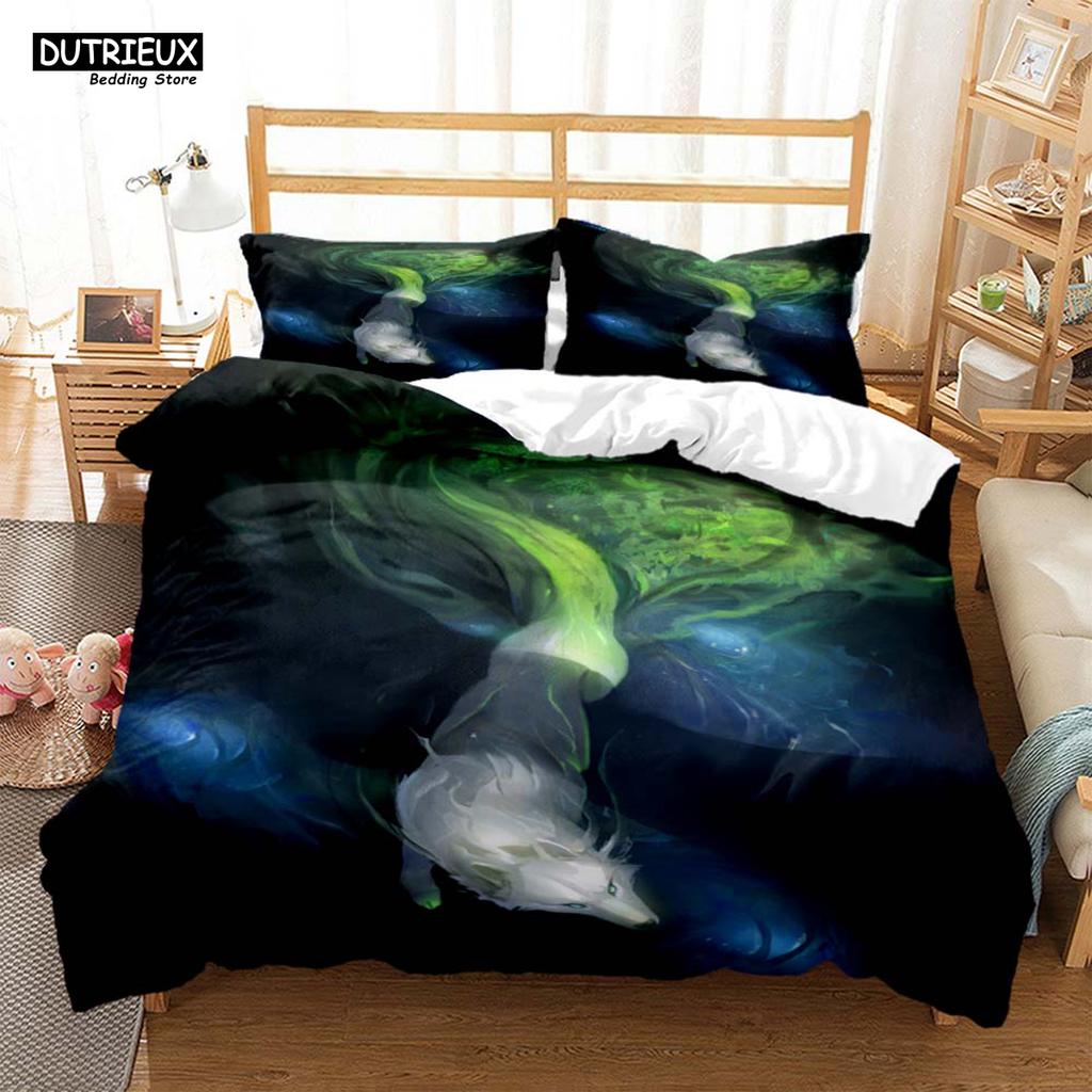 Comforter Wolf Digital Print Polyester Bedding Sets Child Boys Set For Teens Bedding Set Bed Comforter Set