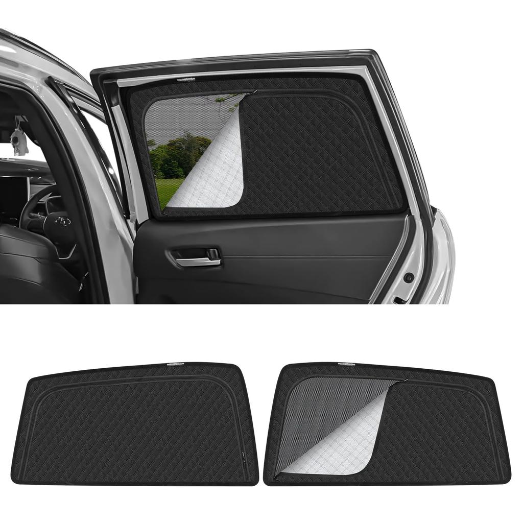 New Corolla Sunshade with Magnets for Rear and Integrated Car Also Available As a Mesh Sun UV Light Insect and Ventilation for Rear Includes Japanese