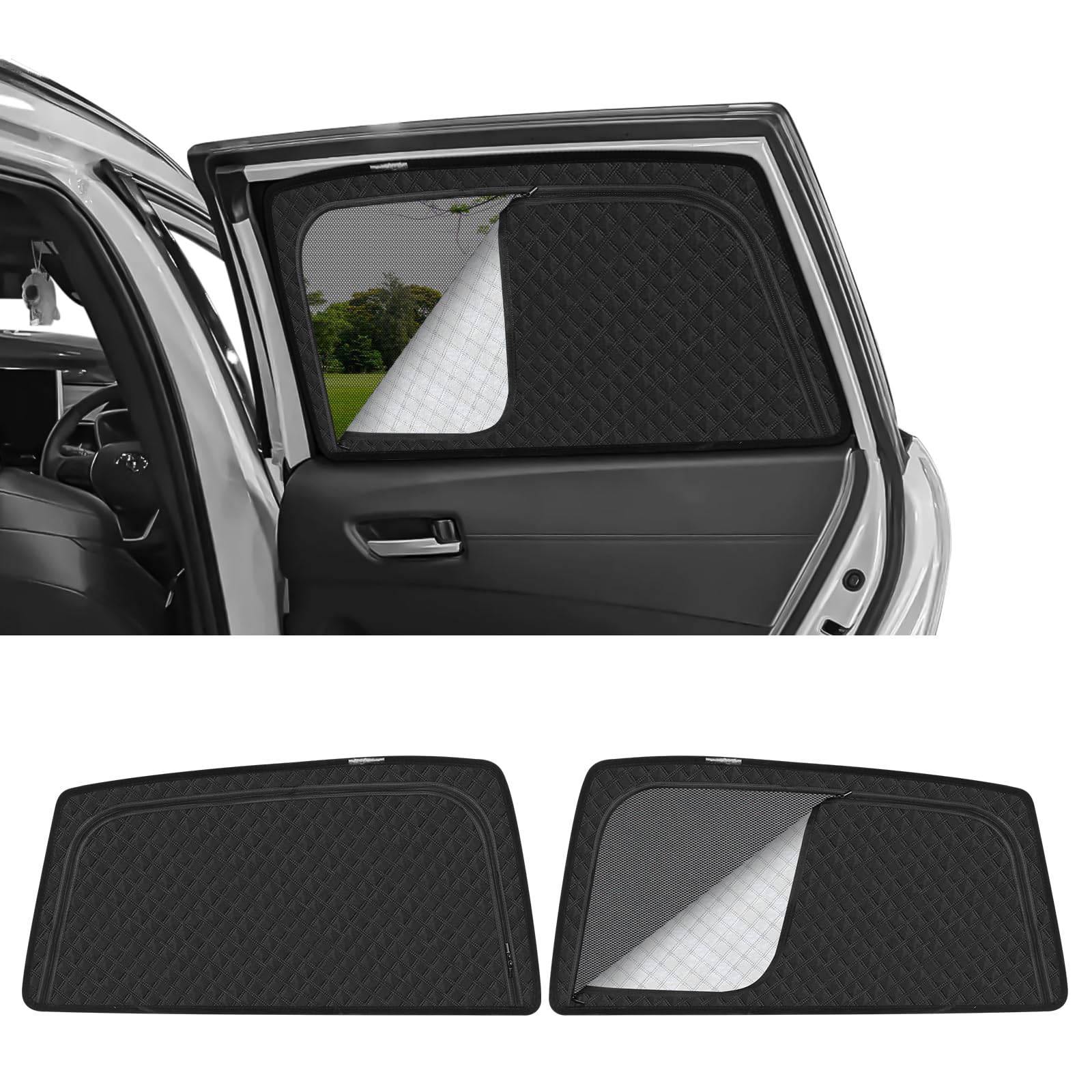 

New Corolla sunshade with magnets for rear and integrated car Also available as a mesh Sun UV light insect and ventilation for rear Includes Japanese