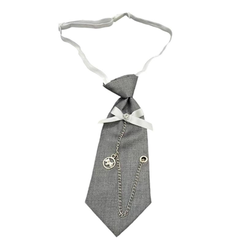 

Stylish Polyester Necktie For Men Women And Kids Soft Light weight Design Suitable For Business Casual Event сірий колір