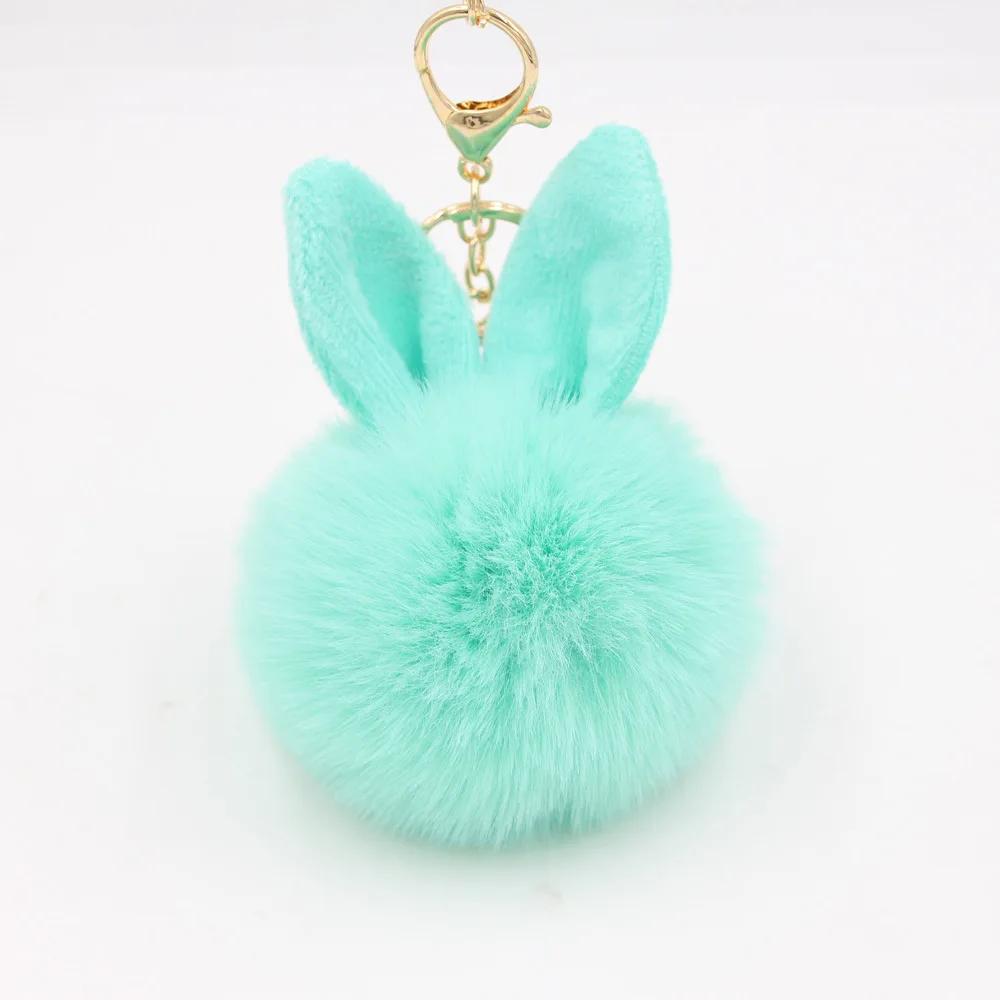 Rabbit Ear Hair Ball Keychain Pendant Plush Pendant Imitation Fur Bag Jewelry Fury Ball
