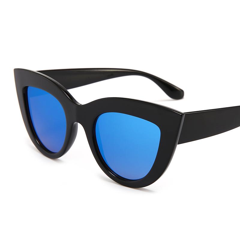 Big Cat Eye Ladies Sun Glasses Glasses Colored Eyeglasses Ladies Vintage Sun Glasses Female Black Pink Blue Cateye Sunglasses Designer Style Style