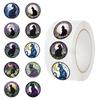 500 Pictures/roll Roll Sticker Tape Cat Moon Handbook Material Decorative Envelope Sticker