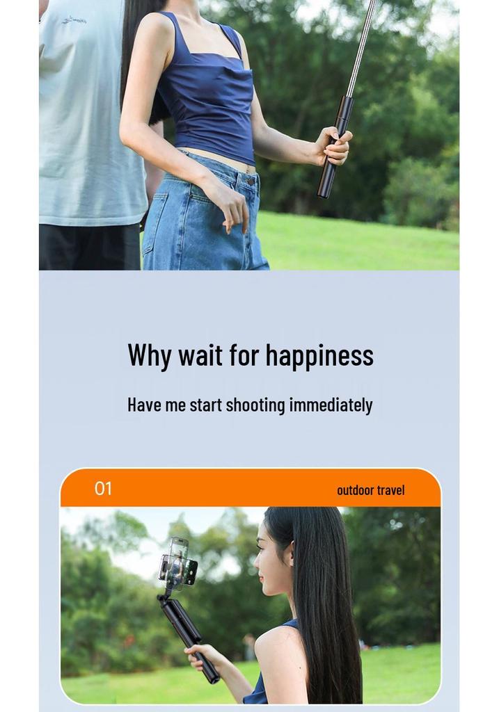 Portable Selfie Stick Tripod with Bluetooth Remote for Photography and Travel