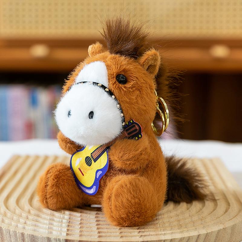 Cute Little Horse Plush Pendant - Year of the Horse Zodiac Keychain Ornament Gift