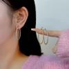 Elegant European & American Geometric Twisted Metal Hoop Earrings