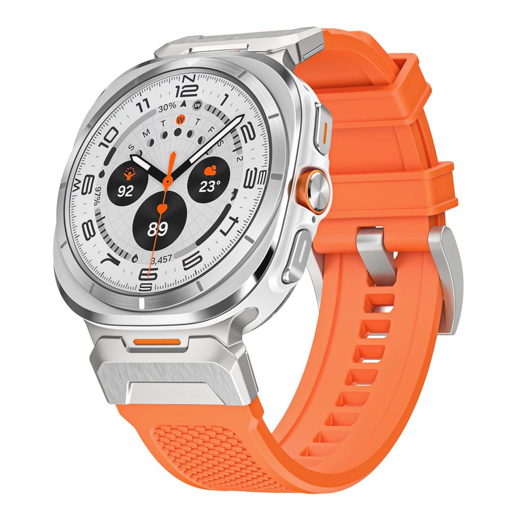 Metal+Rubber Strap for Samsung Galaxy Watch Ultra 47mm Sports Wristband Bracelet for Samsung Galaxy Watch 7 Ultra 47mm Band