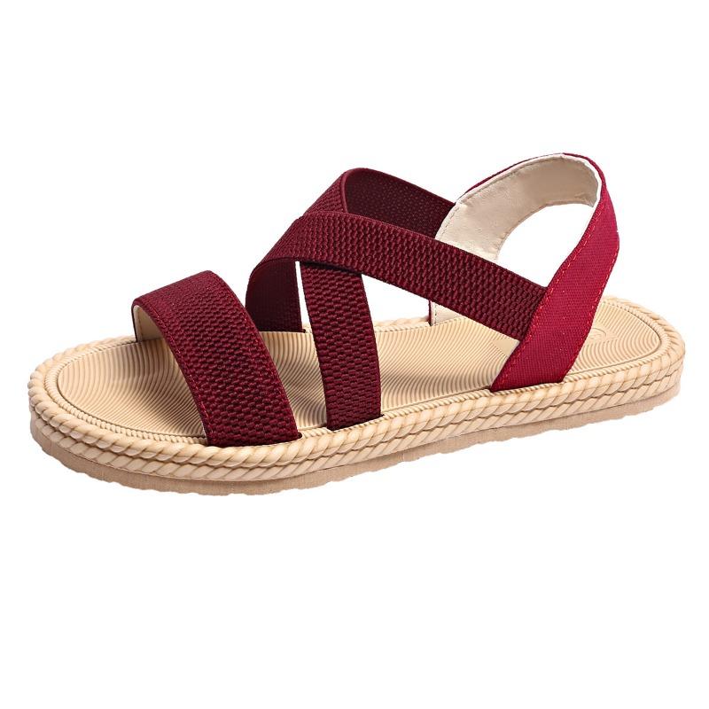 Lightweight Soft-soled Sandals Women's Summer Flat-soled Student Sandals Women's Round Head Breathable Beach Sandals