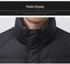 Men's 2025 Autumn/Winter White Duck Down Jacket - Thick Warm Stand Collar Outerwear