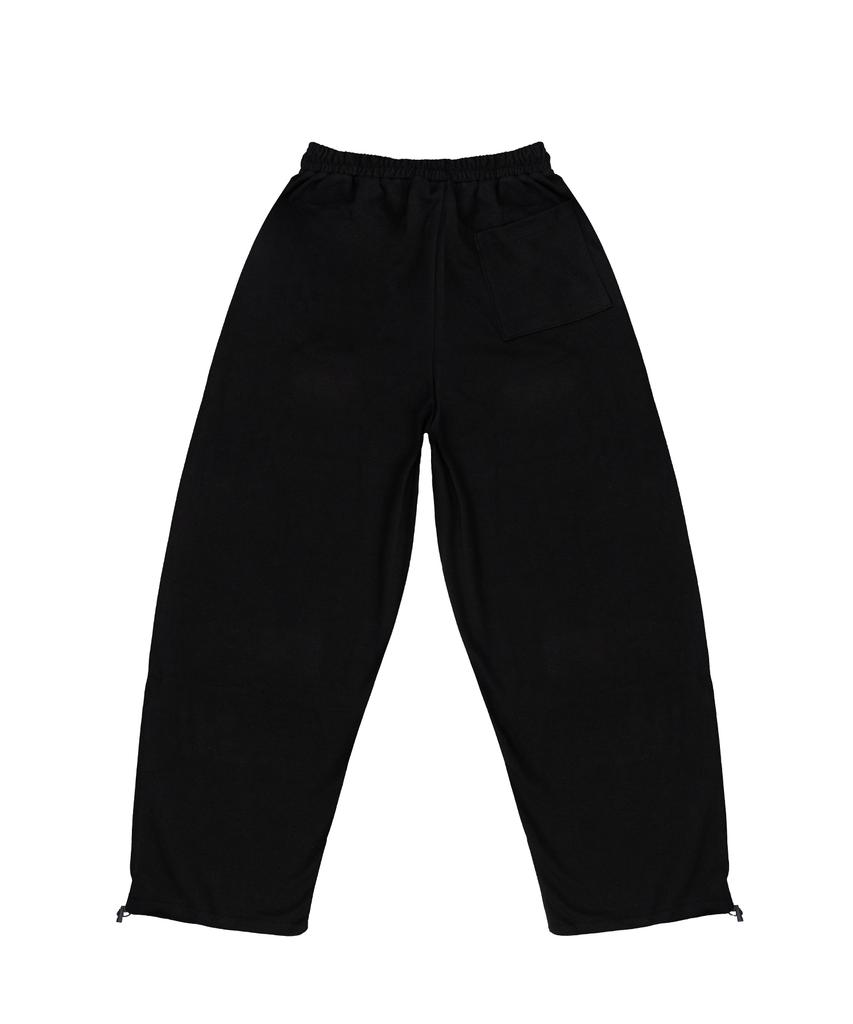 PHERMENON Oversized Wide String Jogger Pants - Black