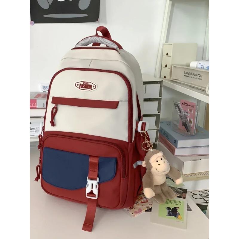 Korean Version Super Large Capacity Multifunctional Student Schoolbag Backpack