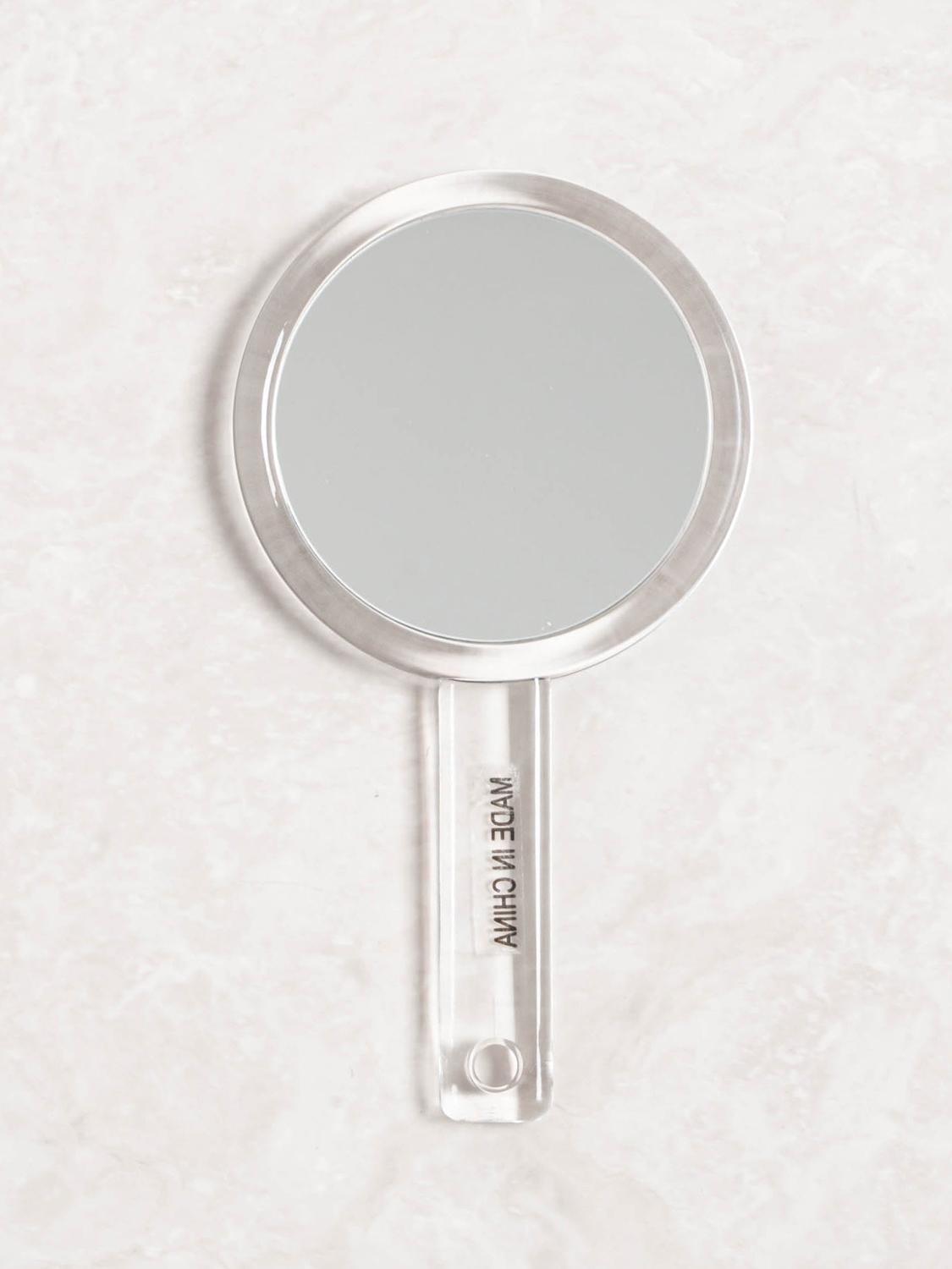Acrylic Round Double-Sided Handheld Mirror 1ea