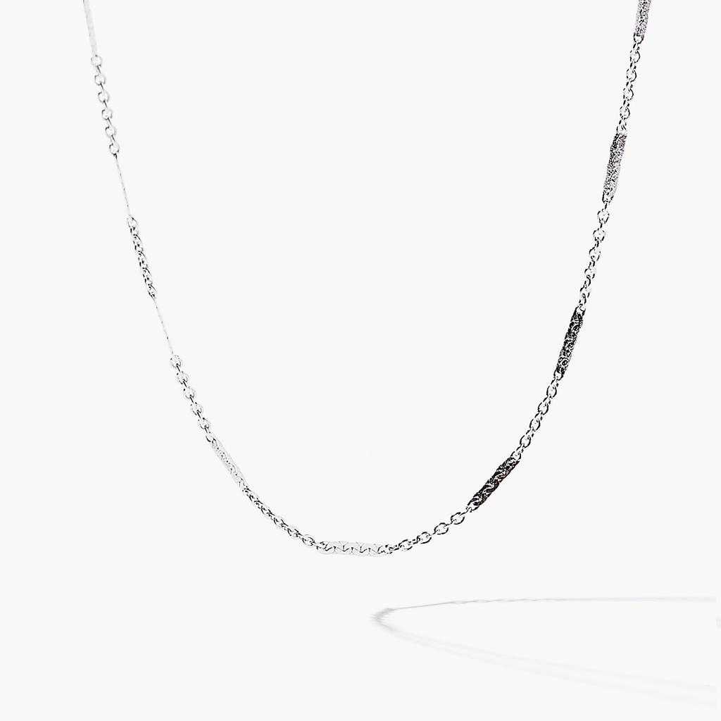 Jbans Classic Flat Bar Slim Chain Necklace (C2503-An919_Sv)