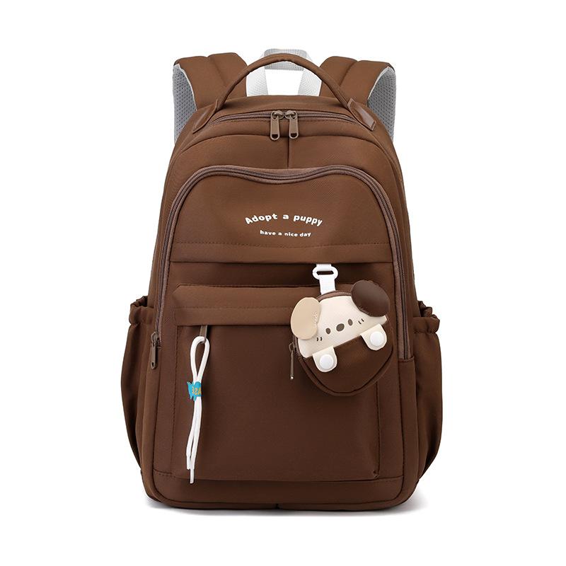 

Школьный рюкзак женский большой вместимости мужской для старшеклассников и учеников средней школы рюкзак для ученика начальной школы защита спины школьный рюкзак коричневый