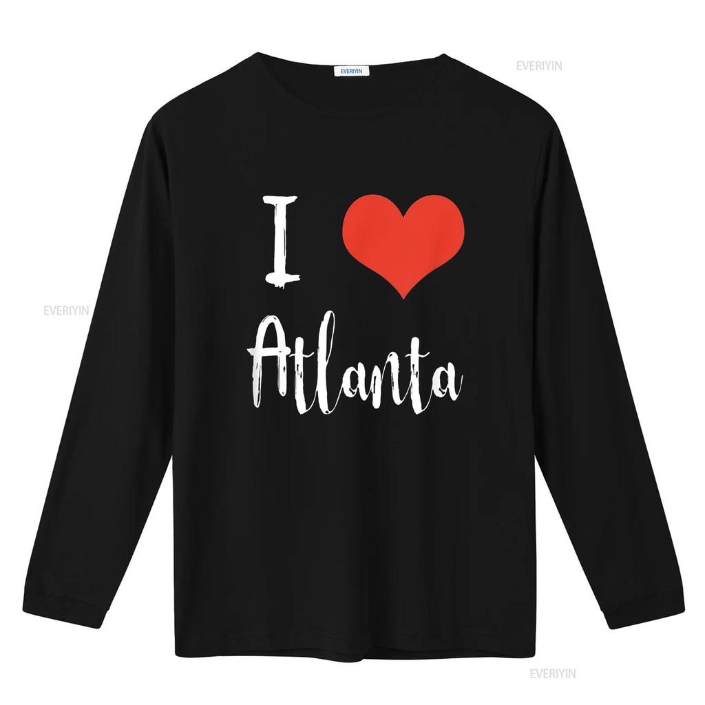 I Love Atlanta T Shirt vintage Washed Top For Everyday Wear Slightly Soft Stylish Versatile fashion homme designer clothes
