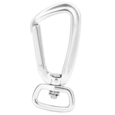 Drehbarer Karabinerhaken Drehbar Aluminiumlegierung Quadratischer Boden D-Ring Haken zum Verbinden von Hundeleine und