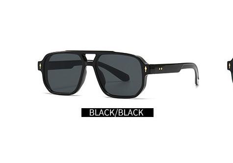 European and American trend street photography retro literary sunglasses modern charm INS wind rivet inlaid sunglasses