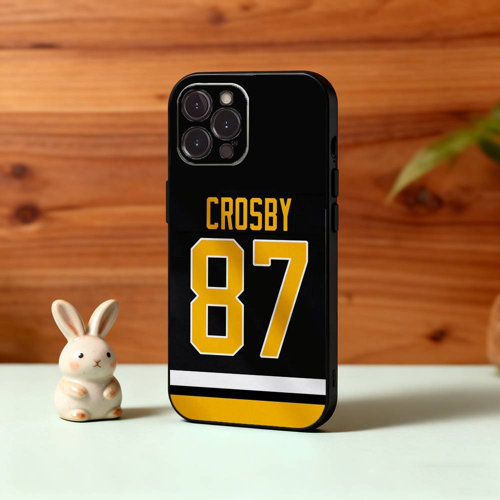 H-Hockey Player S-Sidney Crosby Phone Case For iPhone17 16 15 14 13 12 11 Pro Max Plus,5G Soft Black Case