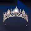 Multicolor Baroque Pageant Crown Luxury Wedding Crown Metal Queen Princess Tiara  Party Supplies