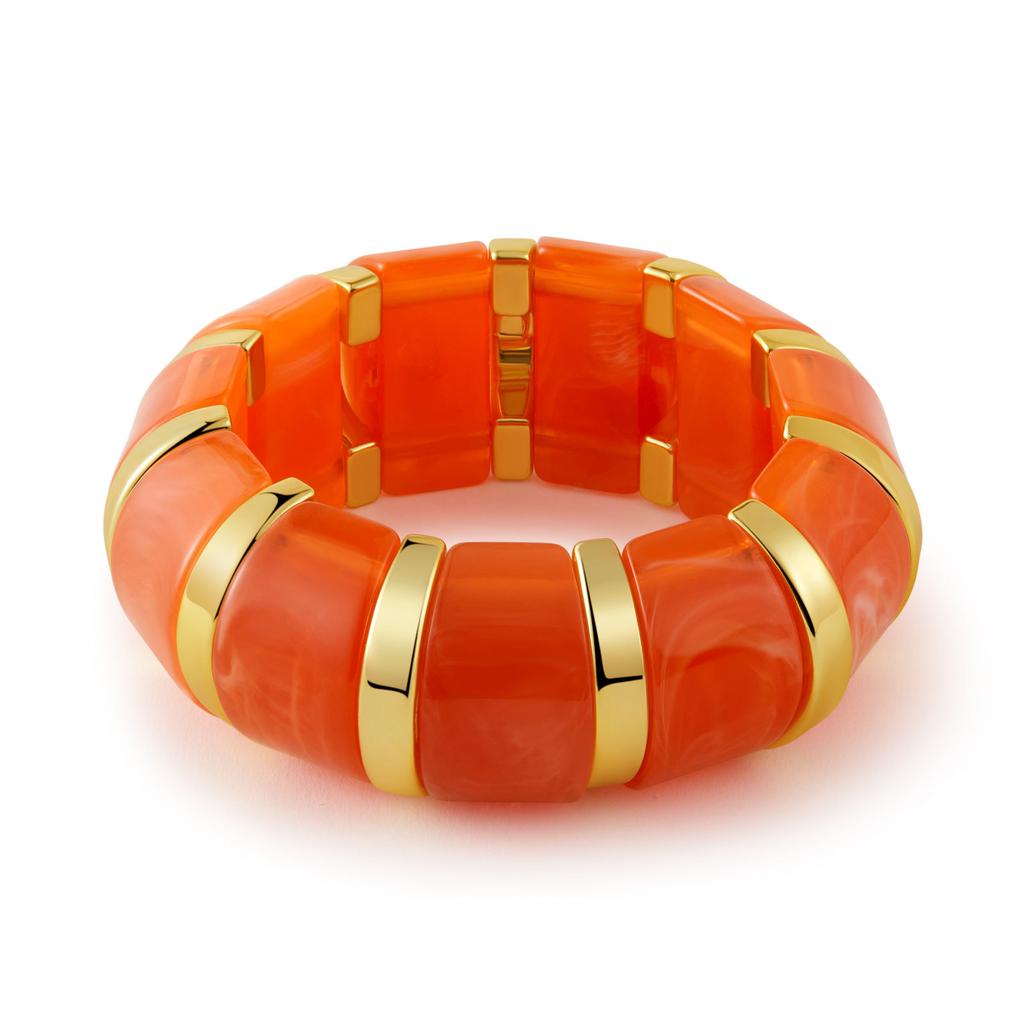 Bohemian Acrylic Elasticity Bracelet Exaggerate Women Simple Geometric Cuff Jewelry  Accessories