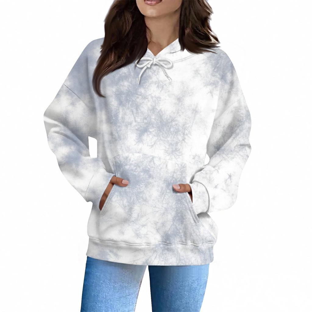 Damenmode Täglicher Lässiger Hoodie Langarm Bedrucktes Oberteil