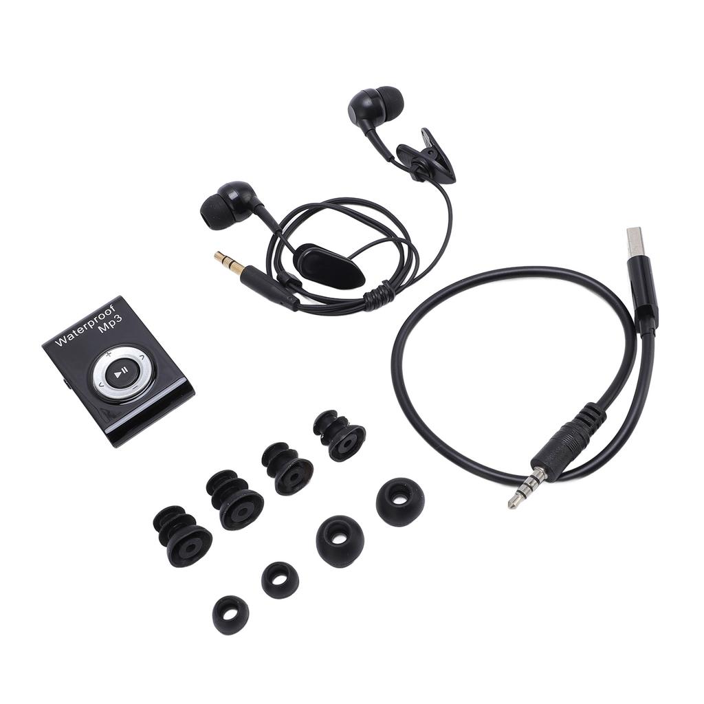 Swimming MP3 Player 8GB Memory Multifunctional Portable Underwater Music Player with Headphone for Diving Surfing