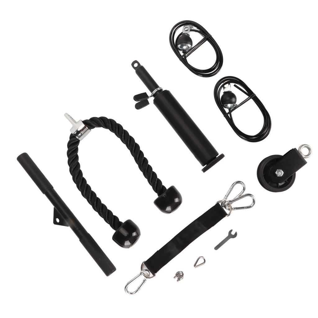 Pull Down Pulley Fitness System Iron Plastic Multiple Part Workouts Tricep Workout Pulley System for Home Gym