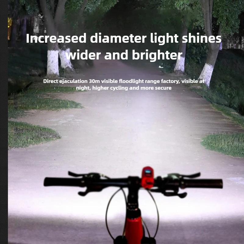 Bicycle Front Light USB Rechargeable Built-in Horn IPX5 Waterproof Multi-function Flashlight for Night Cycling Road MTB Nice