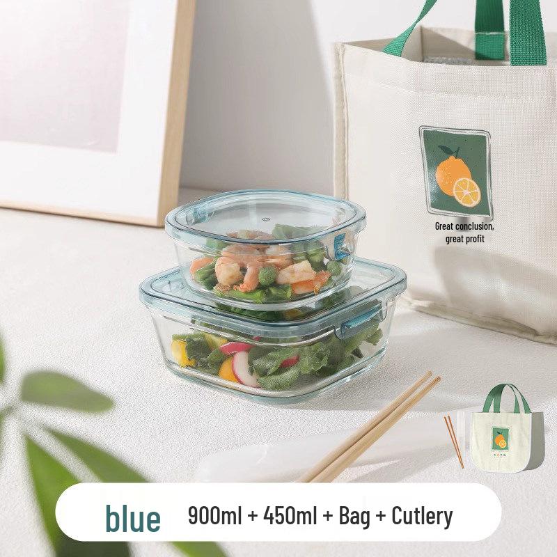 Microwaveable Glass Lunch Bento Box - Salad & Fresh Storage Container
