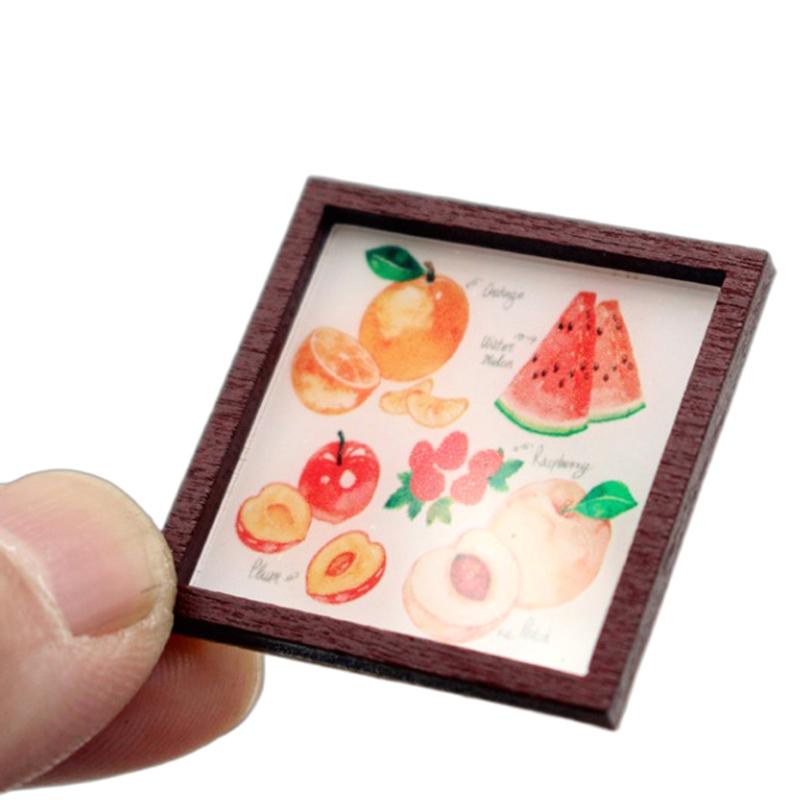 3Pcs/Set Dollhouse Mini Modern Illustrations Minimalist Murals DIY Mini Furniture Model Set Toy Living Room Scene Accessories