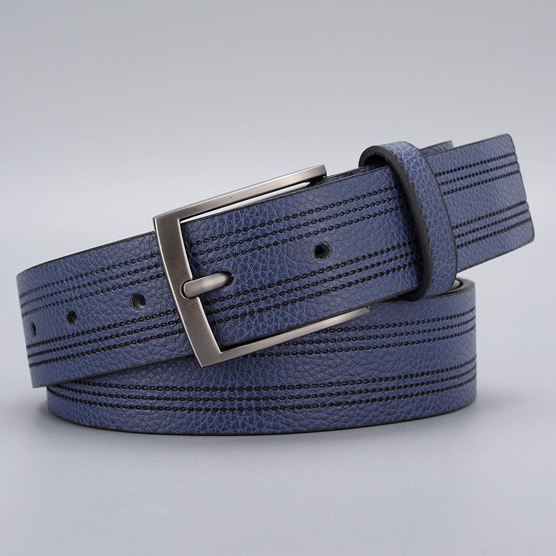 Men'S Belt Zinc Alloy Button Head Pin Buckle Belt Business Casual Belt Men'S Belt
