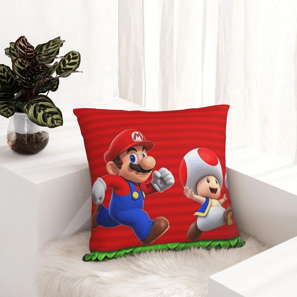Super Marios Game Pillow Cases Cushion Cover Awesome Polyester Decorative Throw Pillow Case Cover for Sofa 40*40cm