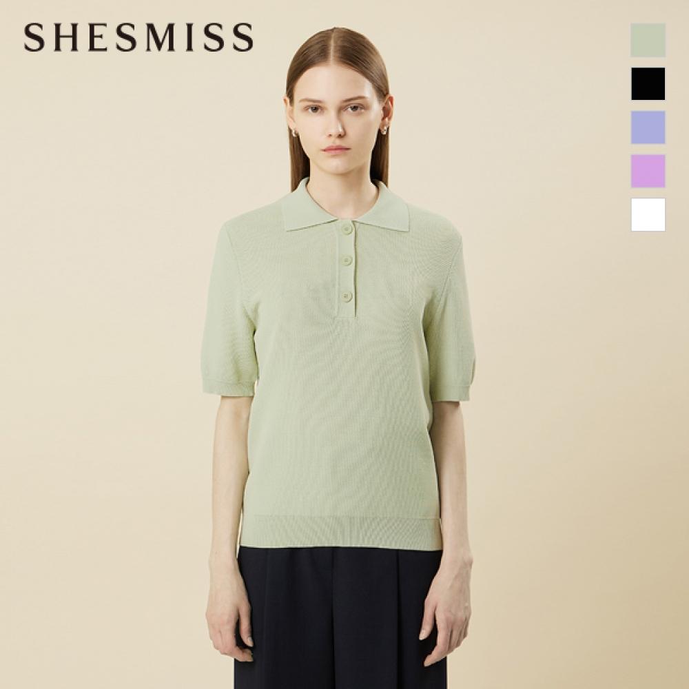

She S miSS Soft Collar Knit Top SSkpon22640 Light green/55