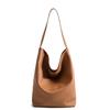 Fashi commuter bucket bag soft pu leather daily shopper female purse handbags new large capacity simple single shoulder Totes