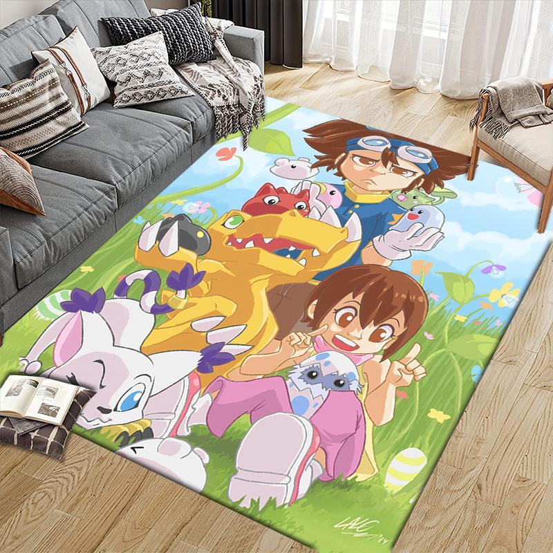 Digimon Love Area Rug, Digimon Fan Soft Carpet, Perfect Gift.chl